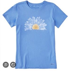 Not for sale-Life Is Good Blue T-Shirt with Watercolor Daisy size XXL